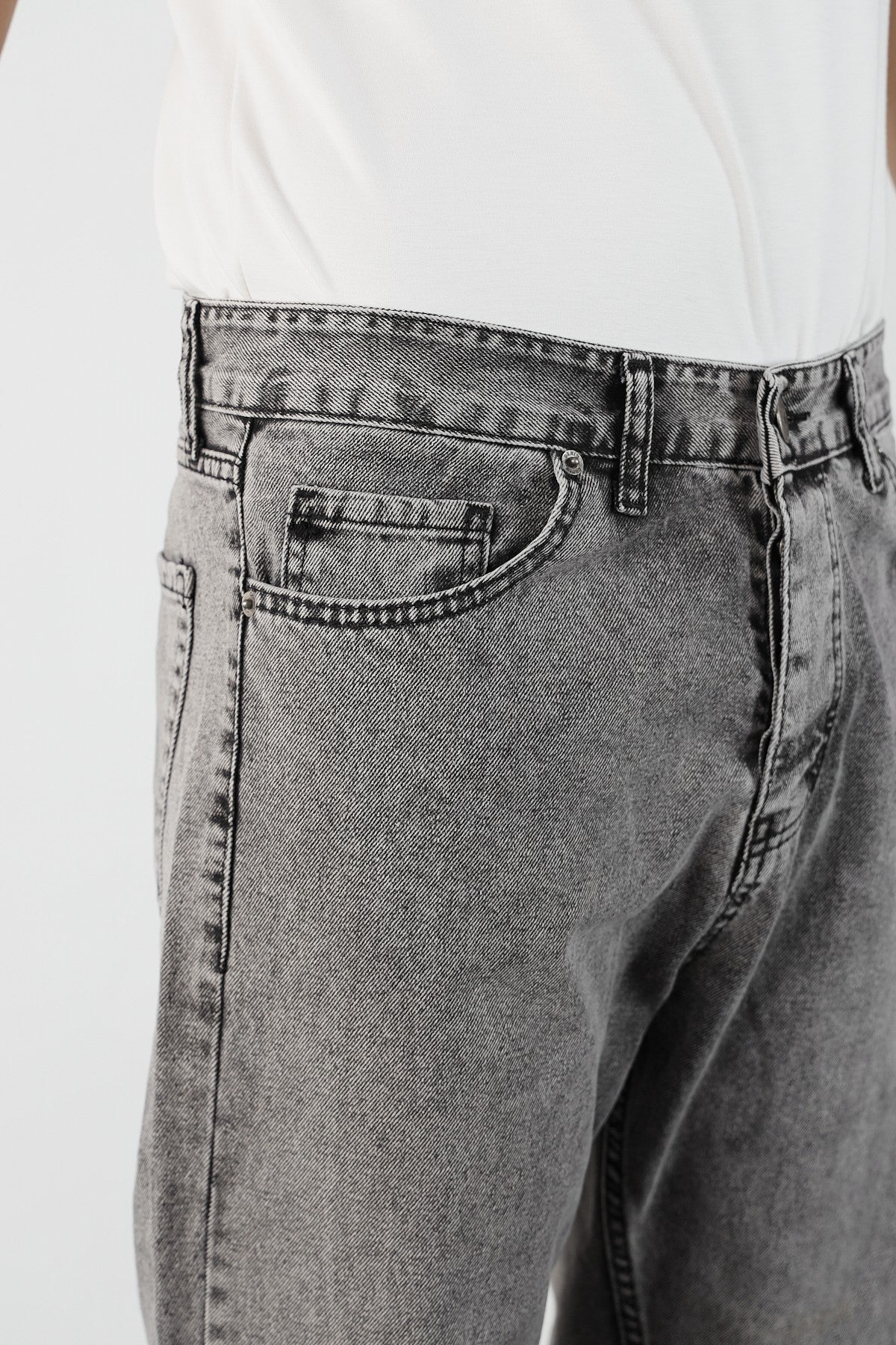 Mens Denim Baggy Trousers