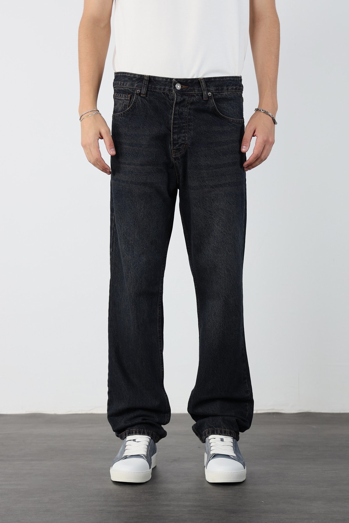 Mens Denim Baggy Trousers