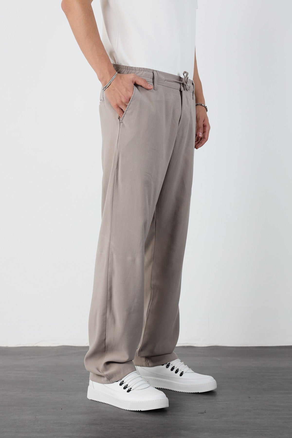 Baggy Modal Fabric Mens Trousers
