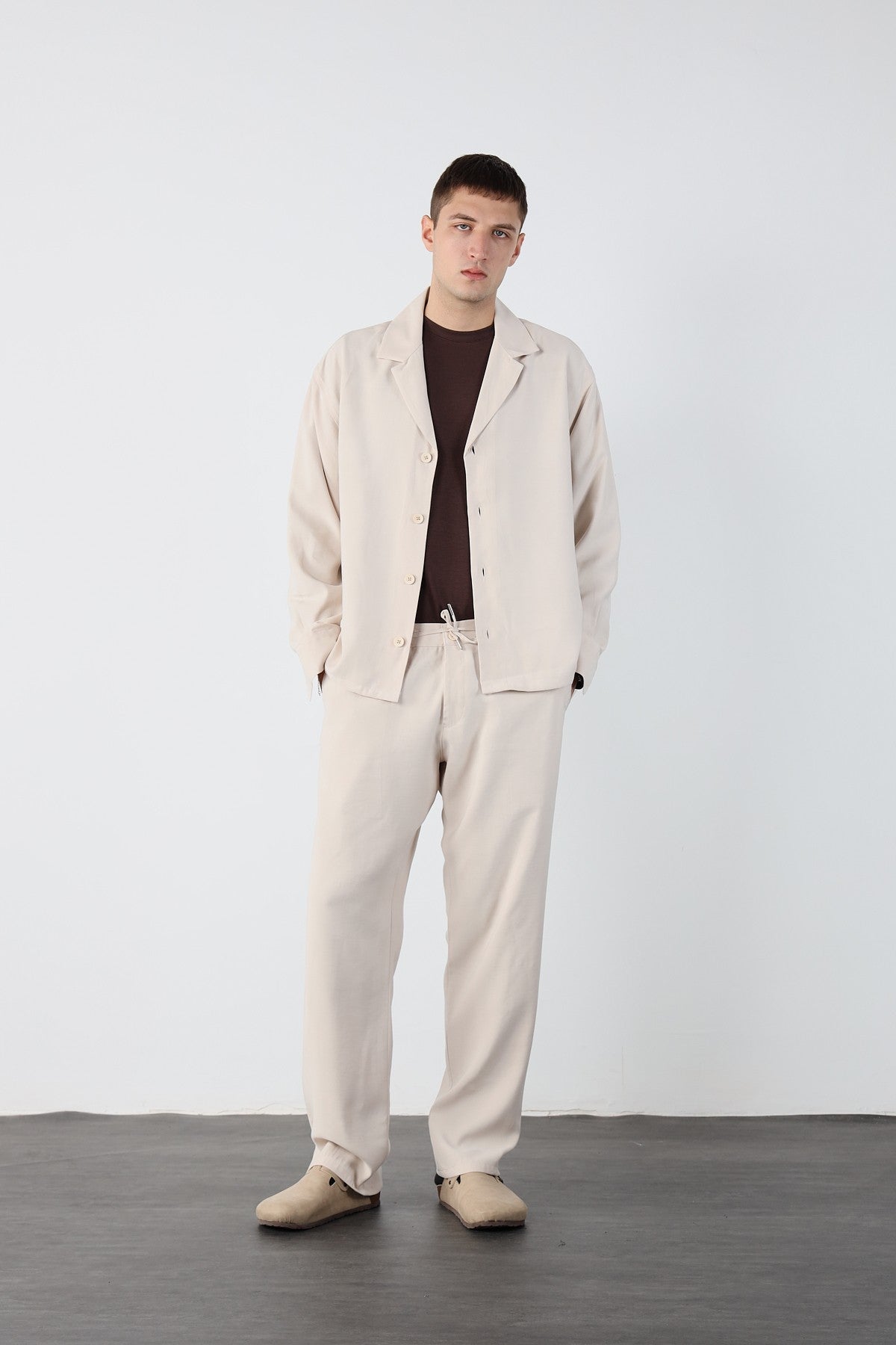 Baggy Modal Fabric Mens Trousers