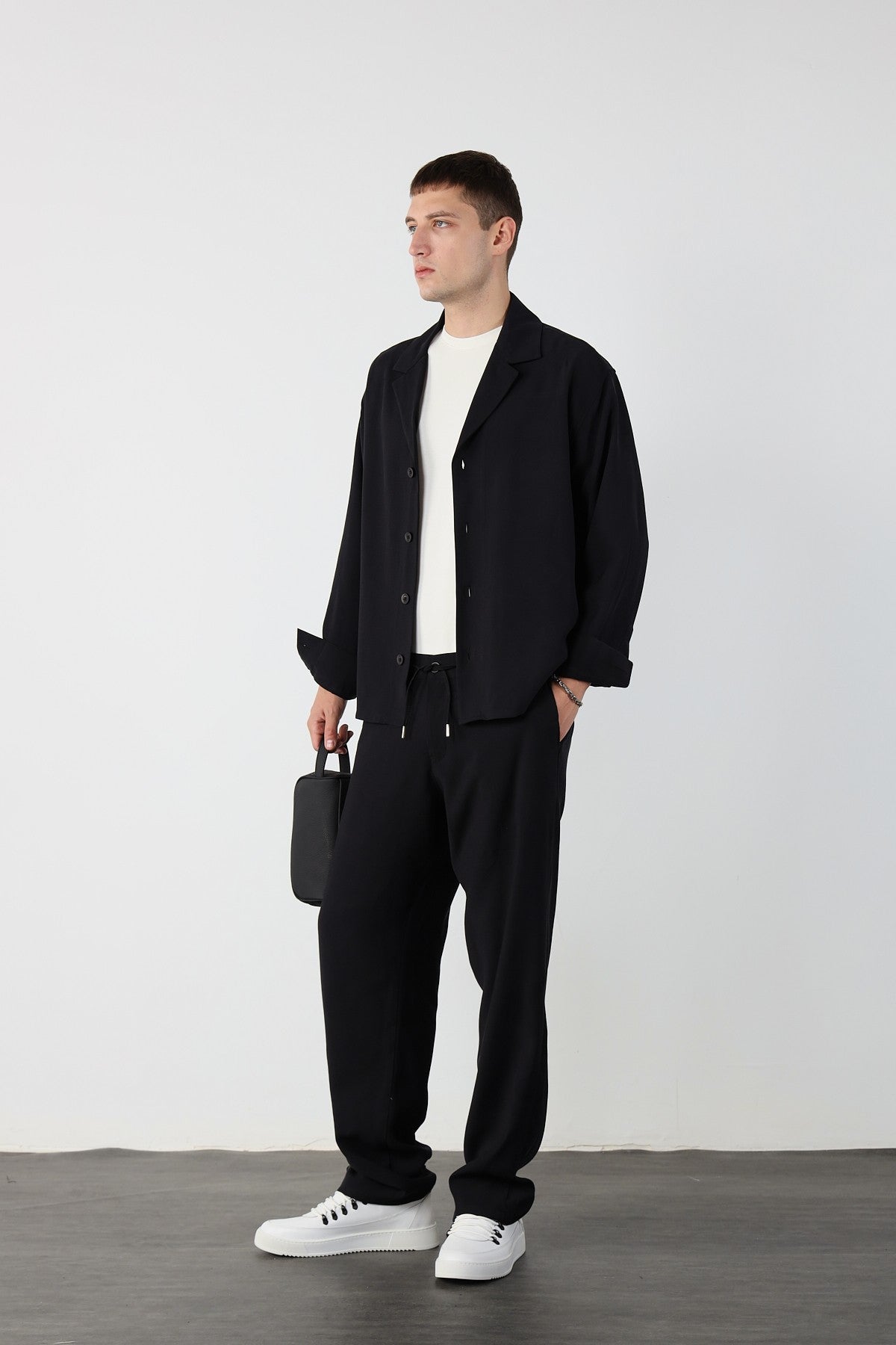 Baggy Modal Fabric Mens Trousers