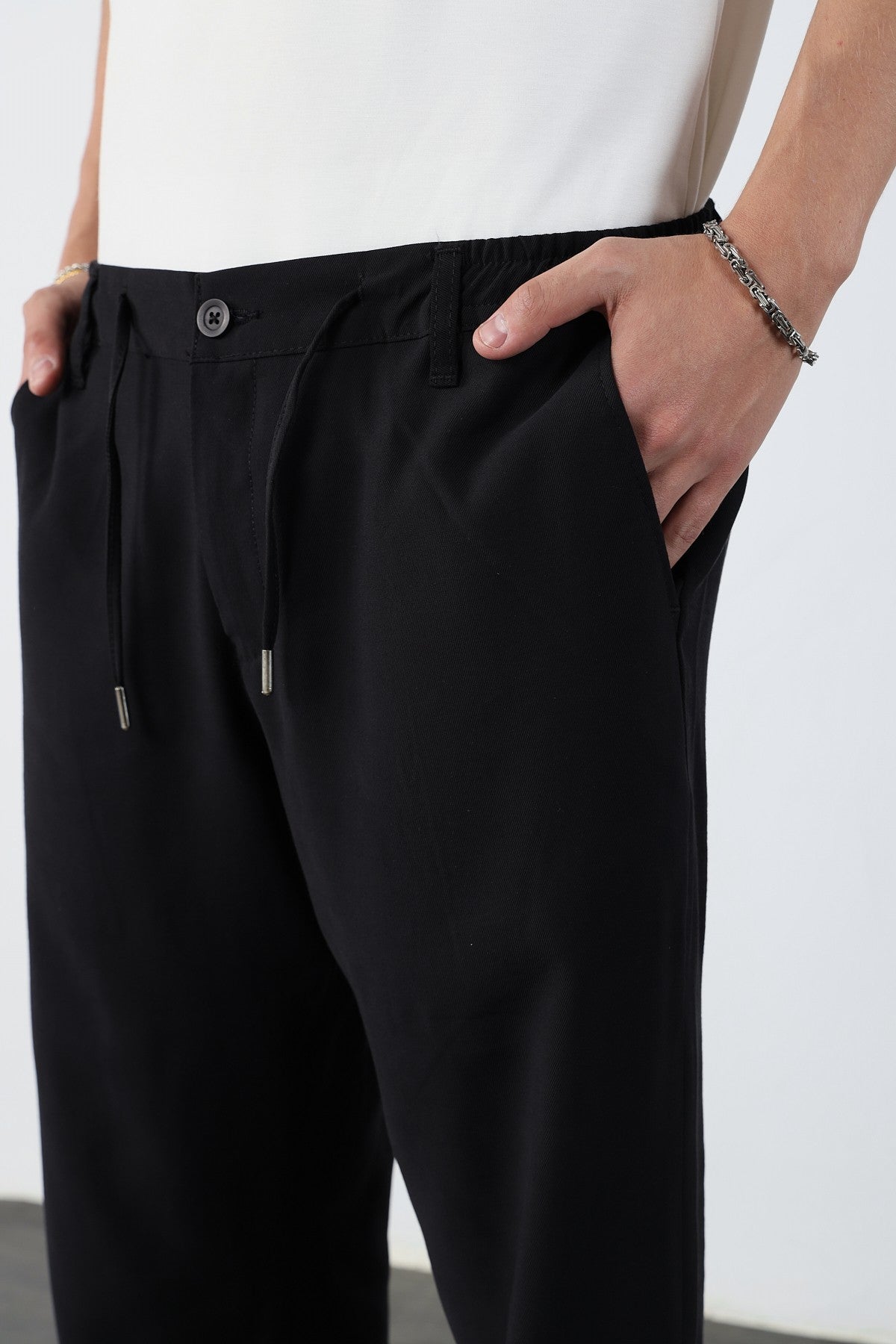 Baggy Modal Fabric Mens Trousers