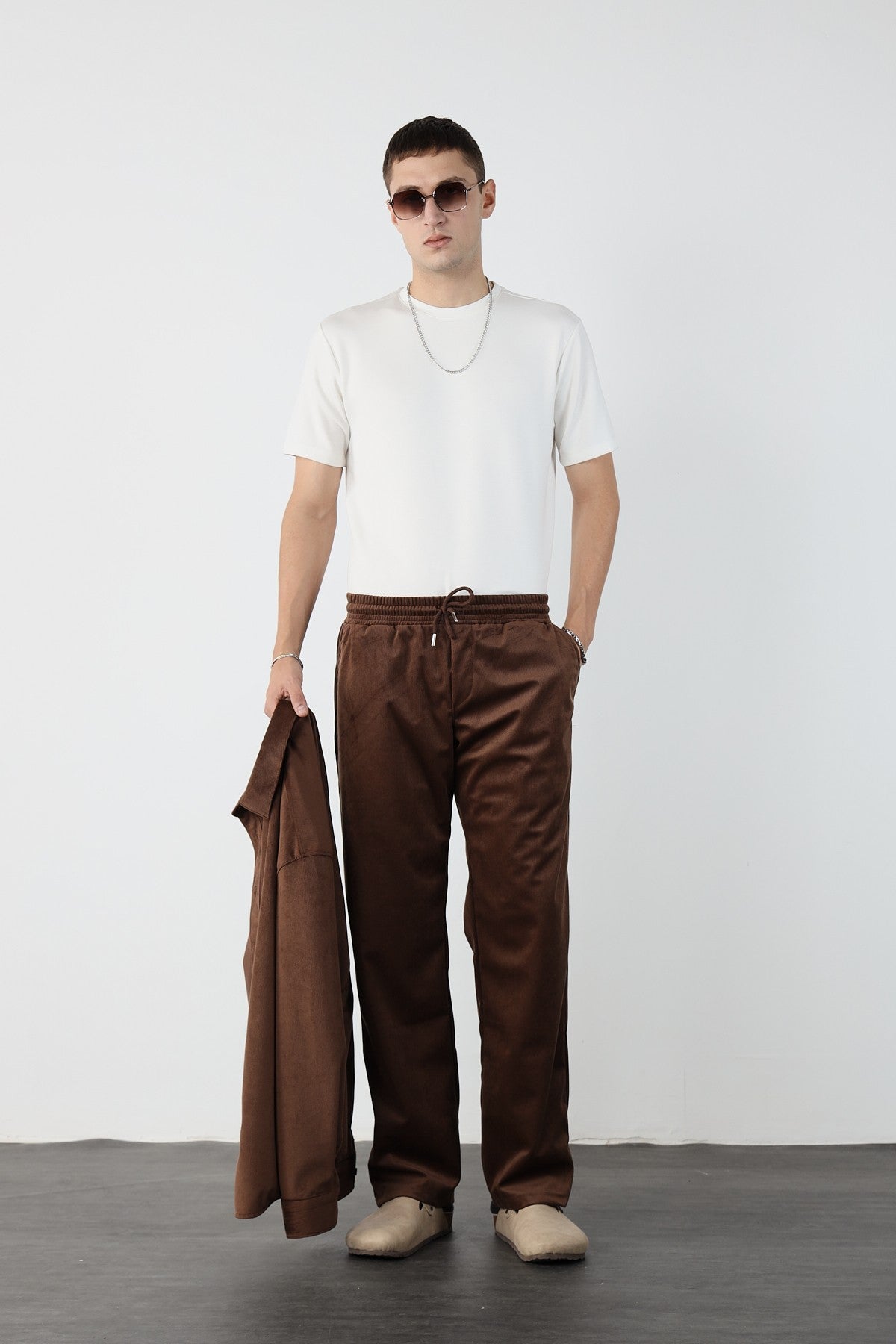 Thin Corduroy Baggy Trousers
