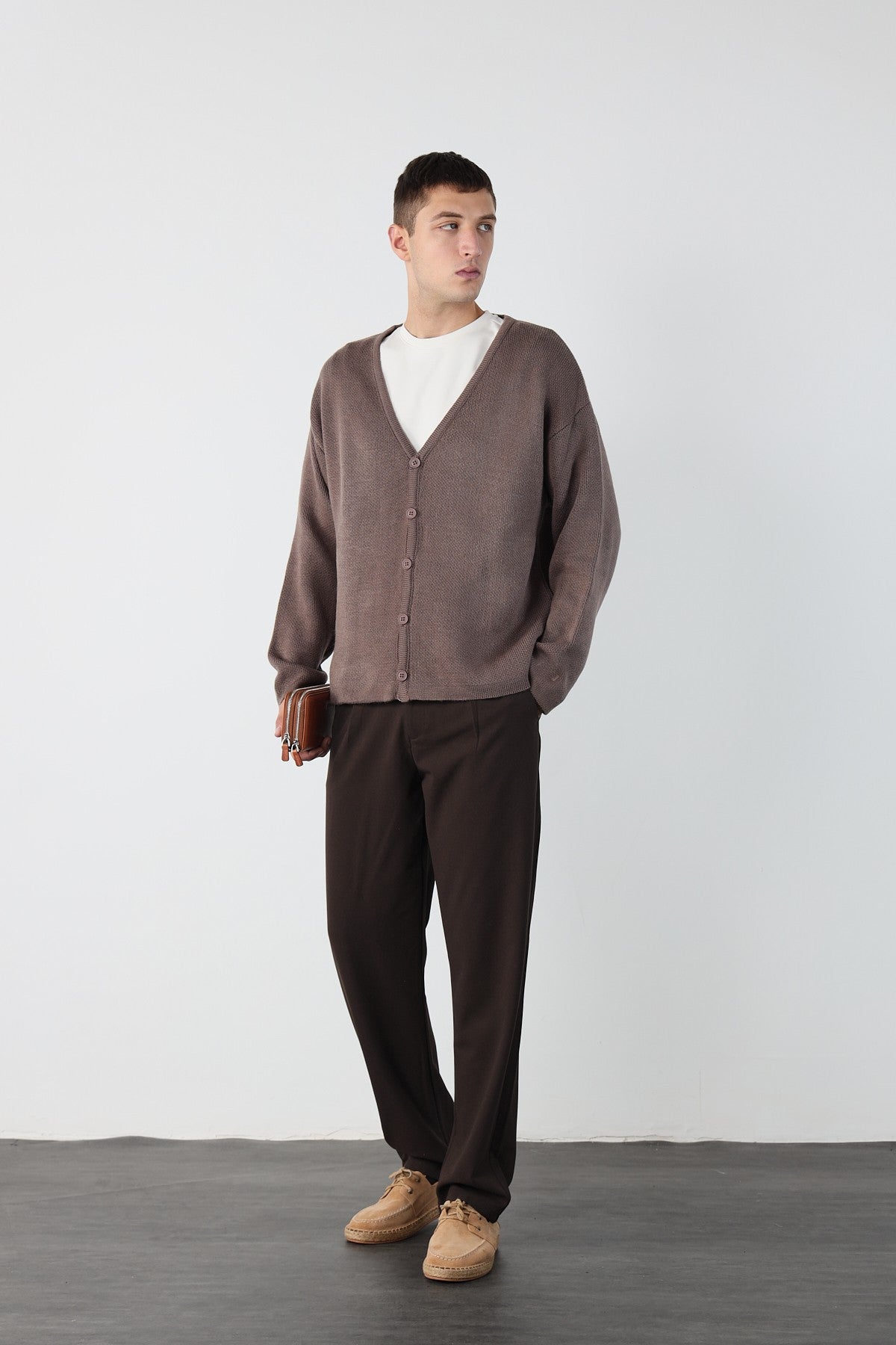 Oversize Buttoned Knit Cardigan